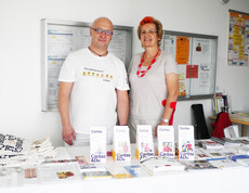 Infotag im Haus Leo Vital in Leobersdorf: Markus Speiser (Einsatzleiter Sozialstation Baden) und Andrea Nöbel (Leiterin Haus Leo Vital)