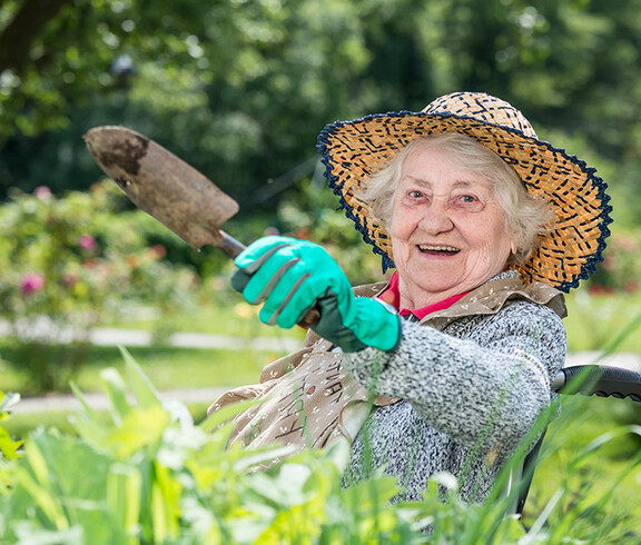 Freude bei der Gartenarbeit
