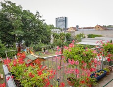 Blick vom Balkon