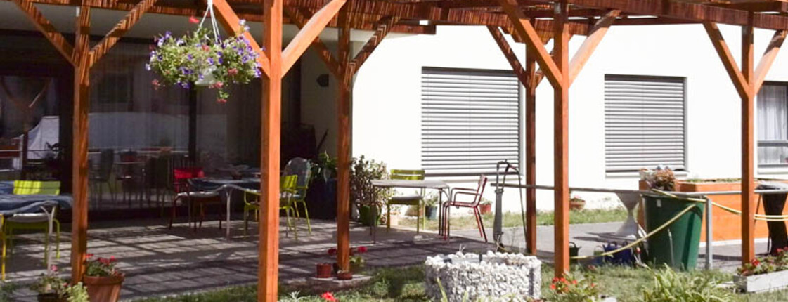 Neue Pergola im Garten des Haus St. Leopold