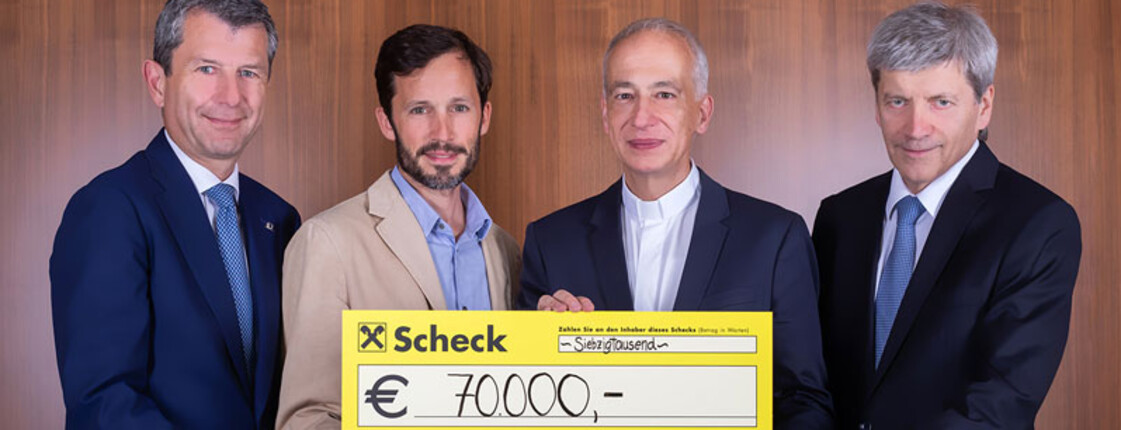Scheckübergabe Caritas Hospiz - RBI und UNIQA Scheckübergabe Caritas Hospiz - RBI und UNIQA