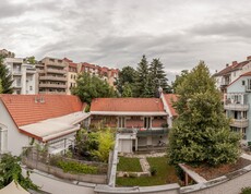 Panoramablick aus Fenster