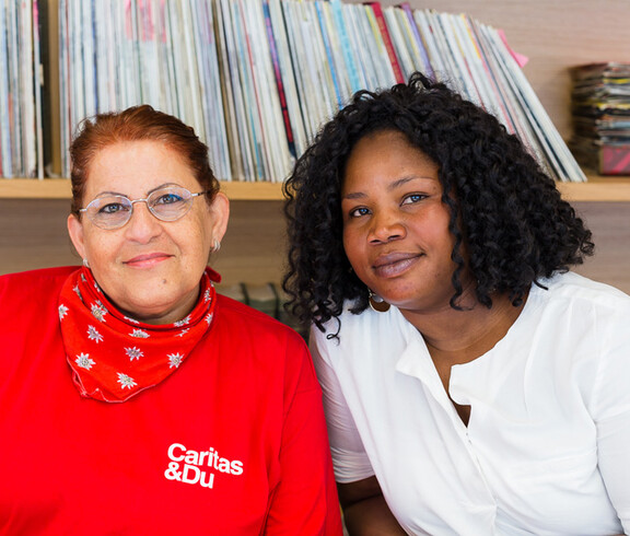 Kefayha Alnagafi (Sozialstation Reisingergasse) und Florence Yeboah (Sozialstation Erdberg) freuten sich über die Einladung. 