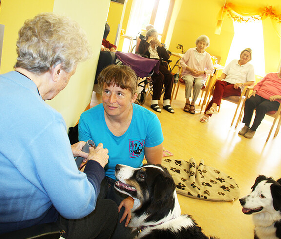 Tiertherapie zum Kennenlernen beim Tag der offenen Tür im Haus St. Klemens