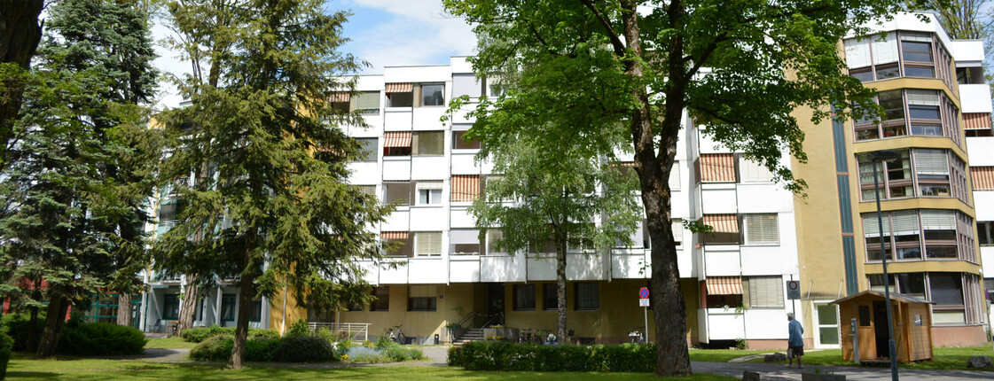 Die Außenansicht des Pflegewohnhaus "Haus Magdalena" in Klagenfurt.